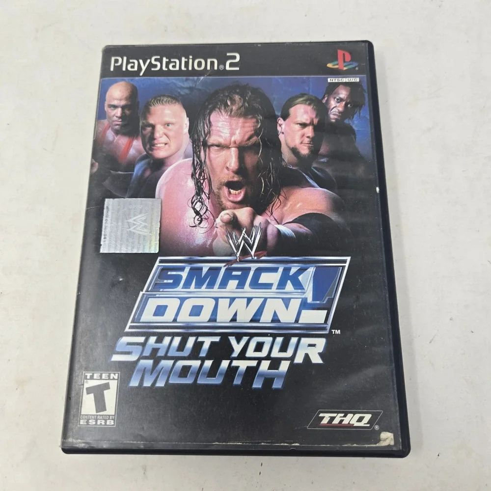 WWE SmackDown Shut Your Mouth Sony PlayStation 2 PS2 Black Label Complete CIB